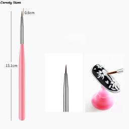 Conjunto de pincéis profissionais de arte em unhas, pincel de manicure acrílica com strass, kit de esmalte em gel uv, revestimento de unhas, caneta degradê, 15 peças - Image 5