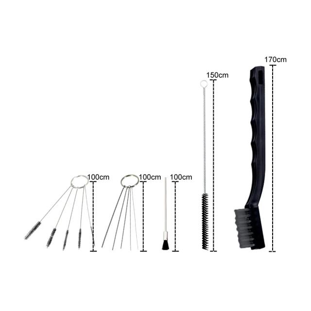 Kit Profissional de Limpeza para Aerógrafo - 13 Peças com Escovas e Acessórios Essenciais