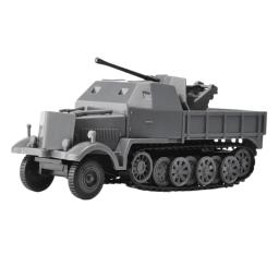 1:72 escala em miniatura meia trilha veículo blindado modelo brinquedos segunda guerra mundial flak37 4d montagem kit diy - Image 2