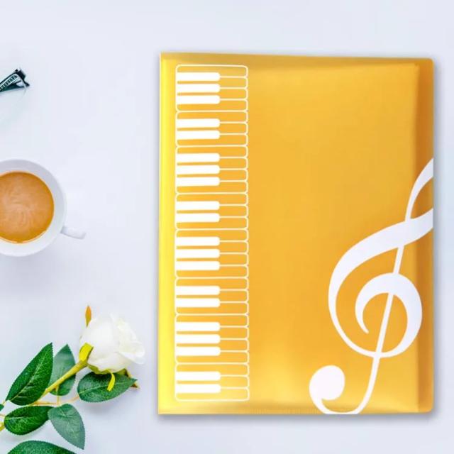 Organizador Multi-Camadas para Prática Musical e Armazenamento de Documentos - Pasta A4 com 40 Páginas para Piano