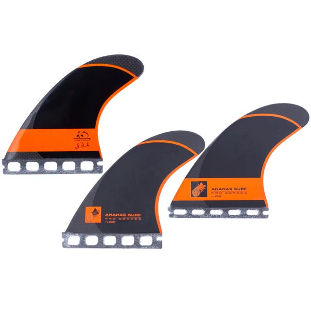 Prancha de Surf Ananas com Aletas Future de Fibra de Carbono – Conjunto Thruster para Kite e Wake com Acessórios Turbo Série Fluxo