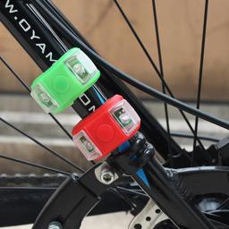 Bicicleta dianteira e luz traseira, silicone levou luz, impermeável, acessórios de segurança, ciclismo noturno, mountain bike - Image 3