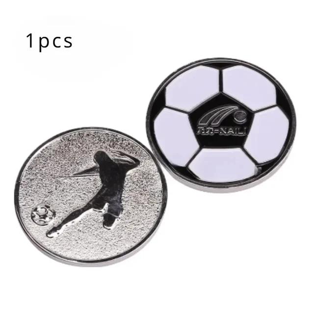 Moeda do aleta da liga do zinco do metal, esmalte macio, esporte, lance do futebol, árbitro do futebol, 1PC - Image 1