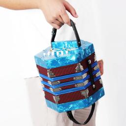 Acordeão musical com bolsa de transporte infantil, instrumento musical educativo, banda de ritmo, brinquedo, 20 botões, 40 lingas, estilo anglo - Image 3