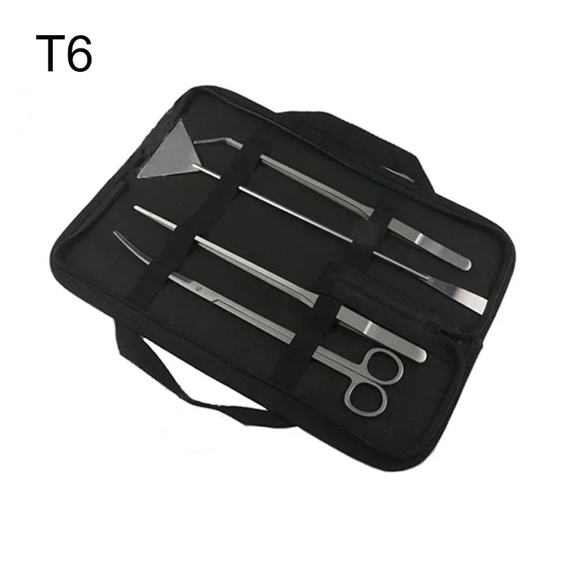 Kit de ferramentas de aquário pinças tesoura aço inoxidável ferramentas de limpeza plantas aquáticas tanque de peixes acessórios do aquário - Image 1