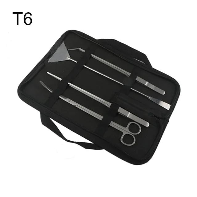 Kit Completo de Ferramentas em Aço Inoxidável para Limpeza e Manutenção de Aquários com Pinças e Tesoura para Plantas Aquáticas