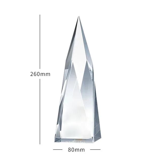 Troféu de Vidro Personalizado de Alta Qualidade em Forma Geométrica para Homenagens Memoráveis