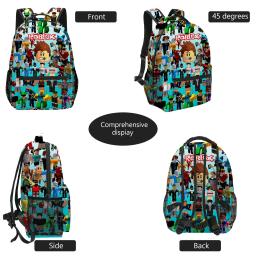 Mochila Cartoon Anime, Mochila para a Escola Primária e Secundária, Presentes Kawaii, ROBLOX - Image 6