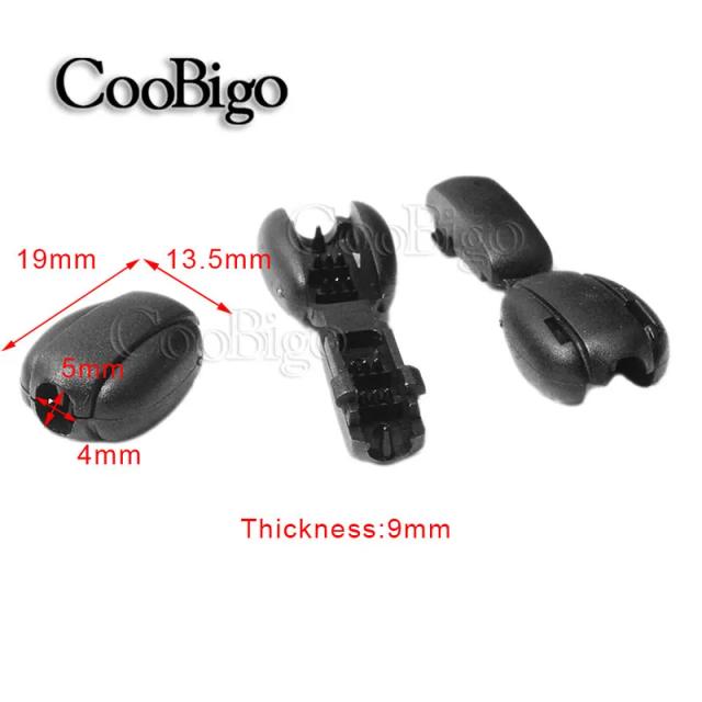 Conjunto com 10 Clips de Puxar Zíper para Corda Paracord - Acessórios de Costura em Plástico para Mochilas e Vestuário
