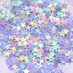 6/10mm estrela confete glitter acrílico estrelas lantejoulas polvilha para festa de aniversário de casamento decoração de mesa confete balão enchimento - Image 4