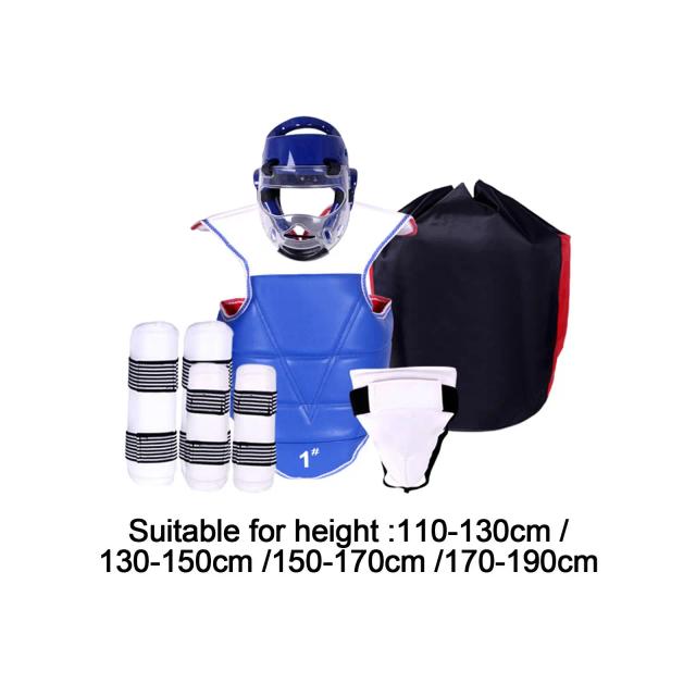 Kit Completo de Equipamentos de Sparring: Protetores de Karate, Taekwondo e Boxe com Saco de Armazenamento, Inclui Coletes, Protetores de Virilha e Mais