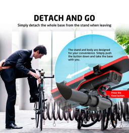 USB recarregável bicicleta luz, suporte do telefone da bicicleta, alto-falante bluetooth, suporte móvel, acessórios chifre, 10 em 1, 5000mAh - Image 4