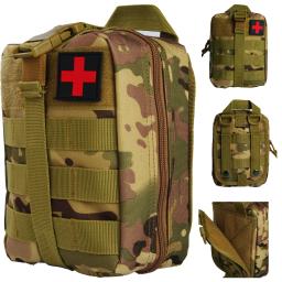 Kit de primeiros socorros de sobrevivência, recipiente de viagem, pano oxford, à prova d'água, pacote de cintura tático, escalada ao ar livre, equipamento de acampamento, bolsa segura - Image 1