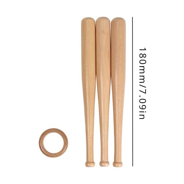 Suporte Mini de Madeira para Beisebol e Softball - Ideal para Bastões, Golfe, Tênis e Exposição de Acessórios