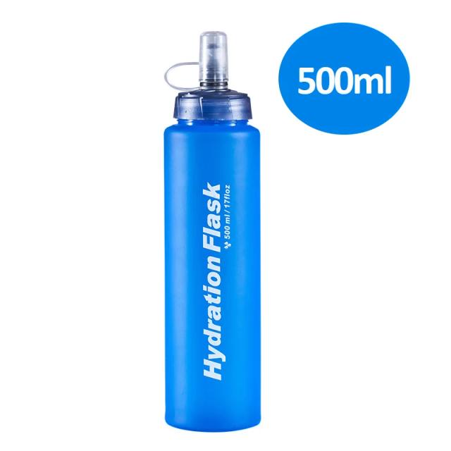 Garrafas de Água Dobráveis TPU Soft Flask para Hidratação em Esportes ao Ar Livre - Disponíveis em 250ml, 500ml e 750ml