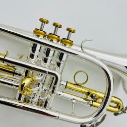 Profissional prata e banhado a ouro cornet chifre b-flat profissional instrumento de bronze trompete com acessórios caso - Image 4