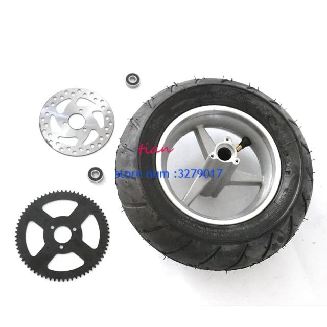Roda Traseira Mini Moto 47cc/49cc 110/50-6.5 Tubeless com Freio e Coroa
