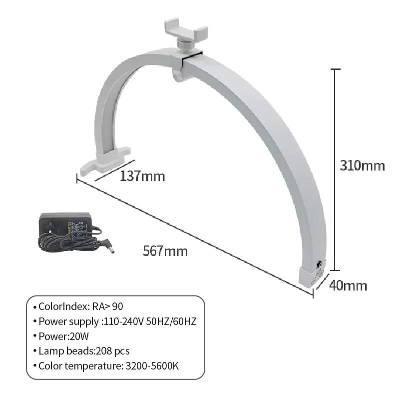 Lâmpada de Mesa LED Meia Lua 22" Dobrável para Beleza e Leitura