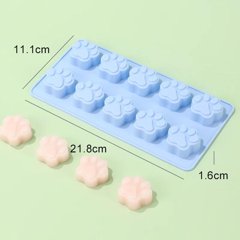 Animal Pata Imprimir Molde De Cozimento, reutilizáveis Caseiro Dog Treats Doces Biscoito Geléia Cubo De Gelo, Molde De Silicone DIY, cão e gato - Image 1