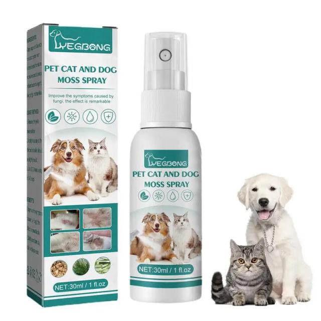 Spray Anticoceira de Musgo para Gatos e Cachorros, 30ml - Alívio Instantâneo para Problemas de Pele e Limpeza Saudável