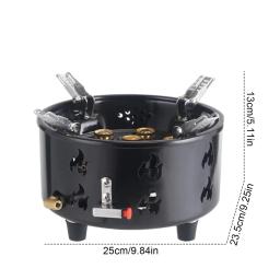 Queimador de gás para acampamento, 19800w, 7 núcleos, forte potência de fogo, fogão portátil, ignição eletrônica, caminhadas ao ar livre, suprimentos para piquenique - Image 6