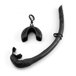 Snorkel dobrável de silicone com estojo compacto, tubo de respiração úmida para mergulho, mulheres e homens - Image 1