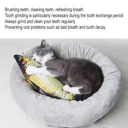 Brinquedo de pelúcia recheado para gato, Interativo Pet Chew Toy, Travesseiro de entretenimento de treinamento, 20cm, Peixe Simulação - Image 3