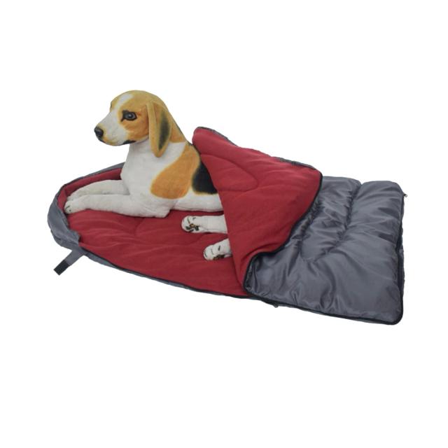 Saco de Dormir Impermeável de Lã para Cães com Zíper Lavável - Cama Quente e Confortável para Acampamento no Inverno