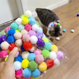 Brinquedo interativo treinamento de lançamento para Pet, Criativo Mini Jogos de Tiro, Stretch Plush Ball Toys, Kitten Supplies, Hot, 2022 - Image 5