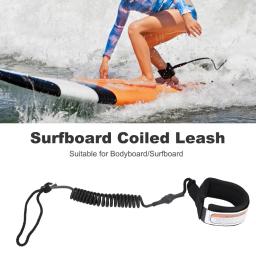 Prancha Coiled Leash Pé, Confortável, Stand Up, Paddle Board, Alça Tornozelo, Lanyard Kayak Leve, 5mm - Image 1