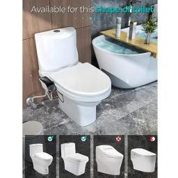 1 conjunto de bidê portátil para mulheres, acessório de vaso sanitário autolimpante com lavadora de spray não elétrica, acessórios higiênicos para banheiro - Image 3