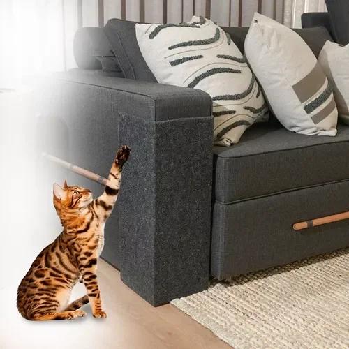 Sofá Protetor de Arranhões Cinza e Cama Box para Gatos - Conforto e Higiene em 2 Unidades Cat Love