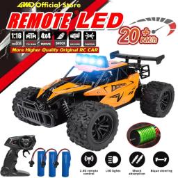 Carro de controle remoto rc drift racing 1:16 veículo fora da estrada liga 2.4g rádio caminhões de alta velocidade com luz led escalada presente brinquedo do miúdo - Image 1