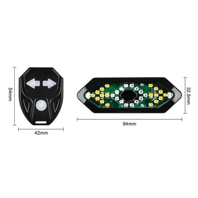 Luz Traseira Sem Fio para Bicicleta com Controle Remoto e USB, Ideal para Estrada com Sinalização e Alerta Sonoro