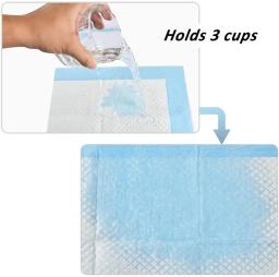 Almofada para treinamento de animais de estimação, absorvente para cães pequenos, almofada para fraldas descartáveis, à prova de vazamentos, tapete para xixi com superfície de secagem rápida - Image 3