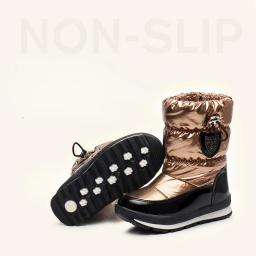 30% lã real inverno quente sapatos de bebê à prova dwaterproof água botas de neve das crianças-30 graus manter quente meninas meninos botas de neve crianças sapatos - Image 3