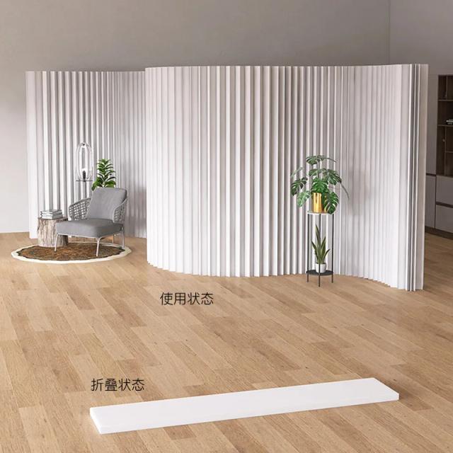 Parede de papel dobrável branca customizável com tela removível e divisórias para escritório e varanda, disponíveis em 2m e 3m
