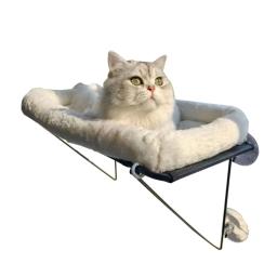 Camas para cochilos para animais de estimação Poleiro para gatos em ambiente interno Rede de descanso para montagem em janela de - Image 3