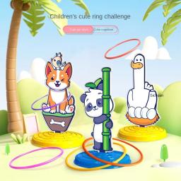 Animal de aro infantil jogando jogo brinquedos, 1 conjunto - Image 2