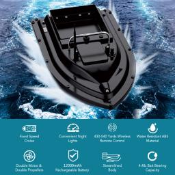 Controle Remoto Sem Fio Alimentador De Pesca, Dispositivo Fish Finder, Barco Isca, Alimentador De Pesca, 430-540 Jardas, Alcance Remoto, Suprimentos De Pesca - Image 4