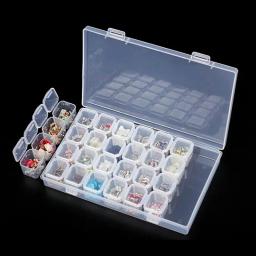 Diamante Pintura Ferramentas Caixa De Armazenamento, Artesanato Bordado Acessório Organizador, Strass Container, DIY, 28 Grades - Image 1