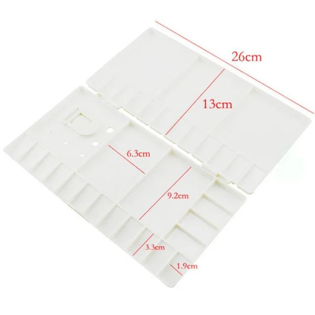 Paleta de Pintura a Óleo Plástica Flip Cover - Ferramenta DIY para Aquarela e Desenho