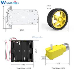 Diymore 2wd robô kits de chassi de carro inteligente kit diy com codificador de velocidade para arduino 51 m26 diy educação robô kit de carro inteligente - Image 5