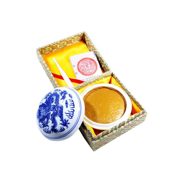 Almofada de Tinta de Cinábrio Dourado para Caligrafia - Selos Personalizados em Cerâmica, Disponível em 15g, 30g e 60g