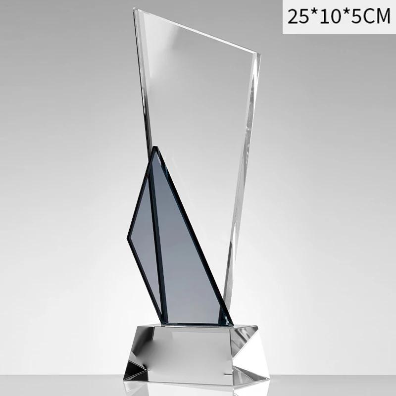 Troféu De Cristal Personalizado Criativo, impressão a cores Gravado Upscale Autorização Placa Honra Prêmio Excelente Medalha De Empregado 1Pc - Image 1