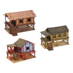 Kits De Modelo De Casa Em Miniatura De Madeira, Layout De Cena DIY, Cenário, Escala 1:72 - Image 2