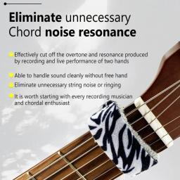 Ajustável guitarra corda ruído redutor, mudo amortecedor, Fretboard mudo envoltório para baixo elétrico, novo - Image 2