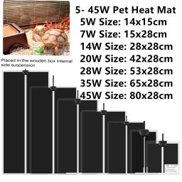 5w/7w/14w/20w/28w/35w/45w pet almofada de aquecimento réptil elétrica quente controlador temperatura ajustável incubadora esteira ferramentas - Image 1
