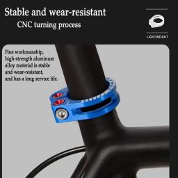 Enlee braçadeira de espigão de bicicleta, braçadeira cnc de liga de alumínio para selim de ciclismo, 31.8mm 34.9mm, peças de bicicleta, acessórios de selim - Image 3