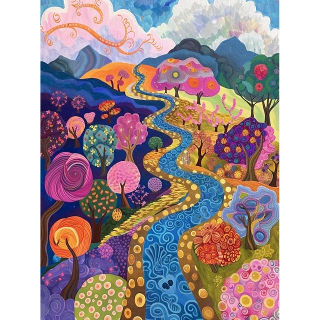 Pintura por Números RUOPOTY: Kit Artesanal de Flores com Tintas Acrílicas e Marcadores para Arte de Parede Digital
